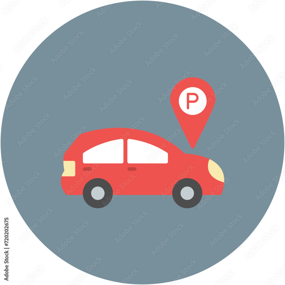 Fotografie Parking Area icon vector image. Can be used for Hotel Services.