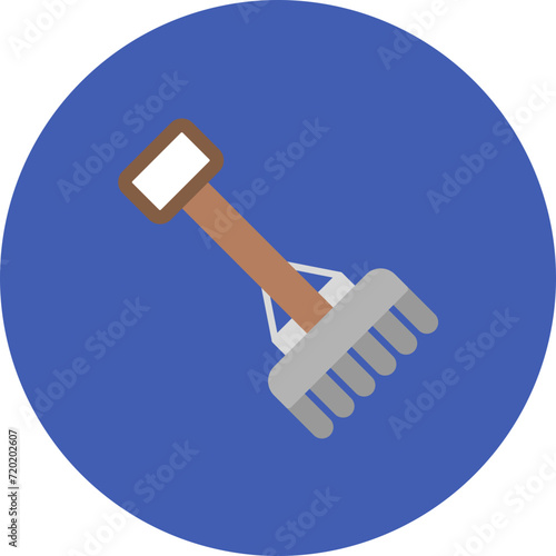 Rake icon vector image. Can be used for Autumn.