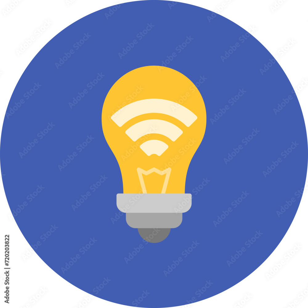 Smart Bulb icon vector image. Can be used for Smart Home. Smart Bulb icon vector image. Can be used for Smart Home.