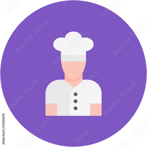 Chef icon vector image. Can be used for Hotel Services.