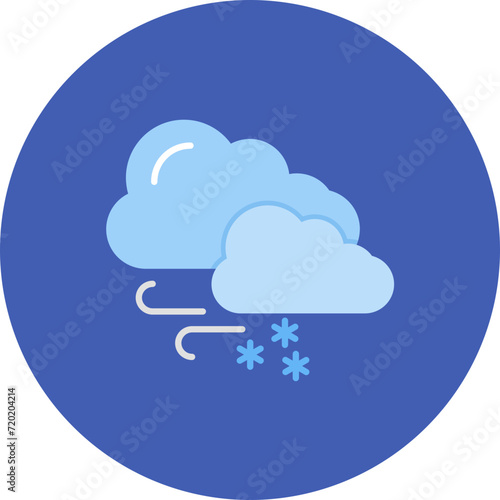 Blizzard icon vector image. Can be used for Natural Disaster.