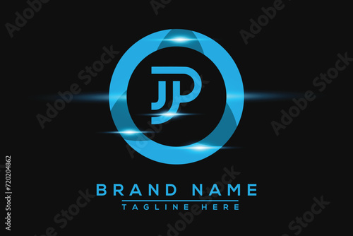 AJP Blue logo Design. Vector logo design for business. photo