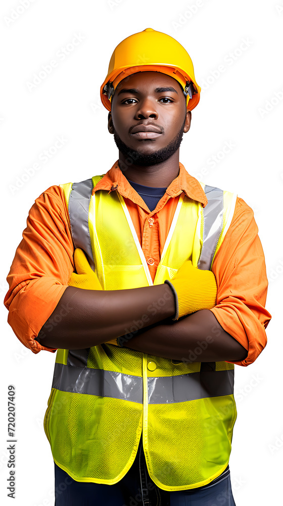 portrait of a construction worker white background portrait of a construction worker white background