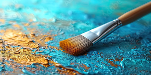 Paint brush colors up close strokes, smear, art, artistic background, generated ai