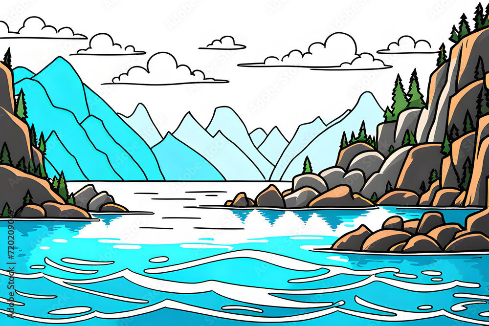 Obraz premium island in the sea. generative ai.