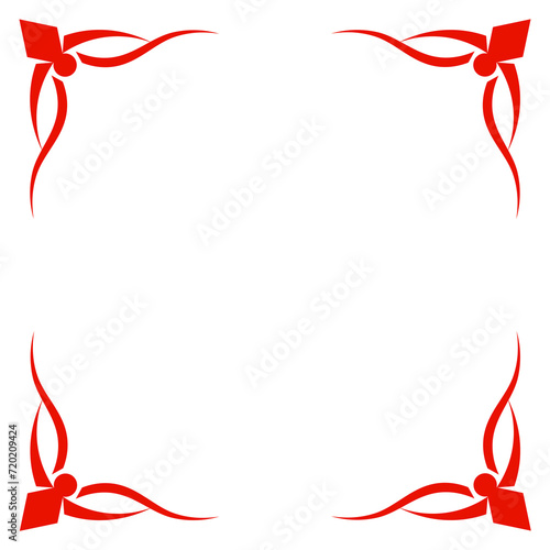 red image frame pattern and corner