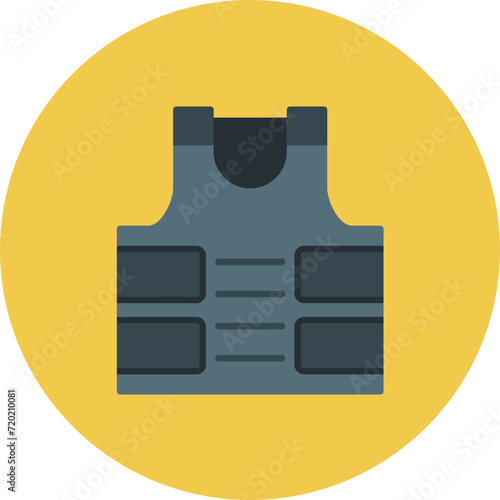 Bulletproof Vest icon vector image. Can be used for Police.