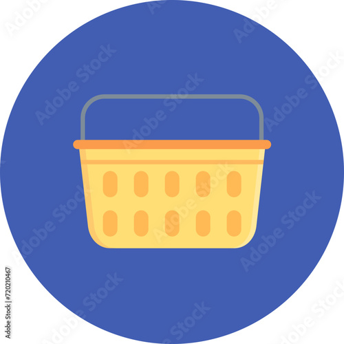 Laundry Basket icon vector image. Can be used for Hygiene Routine.