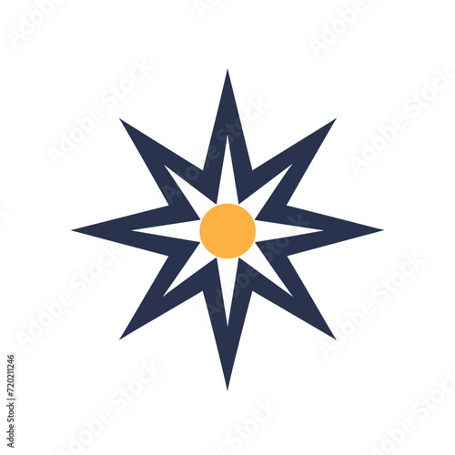Centralized quality management filled colorful logo. Quality review for issuance of reports. Design element. Created with artificial intelligence. Ai art for corporate branding, corporate treasury
