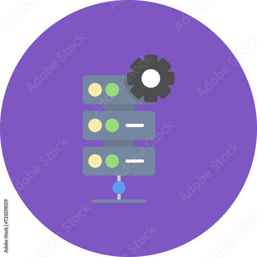 Industry Server icon vector image. Can be used for Industrial Process.