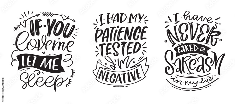 Fototapeta premium Cute hand drawn doodle lettering postcard, lettering print t-shirt design, 100% vector design.