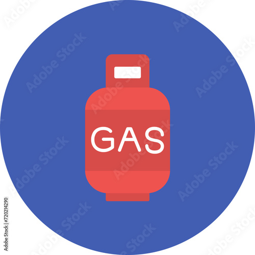 Gas Cylinders icon vector image. Can be used for Industrial Process.