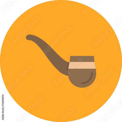 Smoking Pipe icon vector image. Can be used for Pirate.