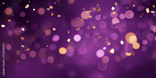 Purple Festive abstract Background, Happy New Year Celebration Sparkles Banner, space for text 