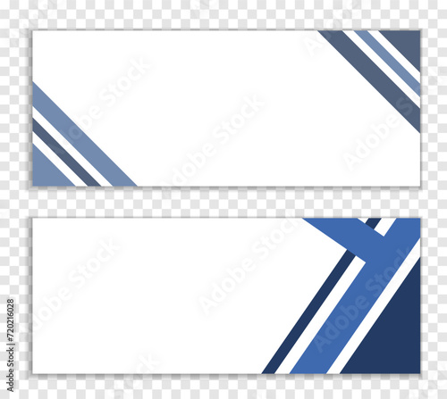 Set of two banners, templates, mockups with space for text and copy space. For advertising, flyers, leaflets, invitations, certificates. Banners. Background with blue abstract multilayered wavy