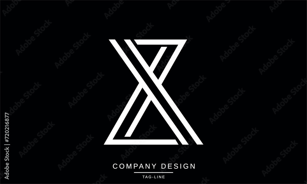 ZX, XZ, Abstract Letters Logo Monogram ZX, XZ, Abstract Letters Logo Monogram