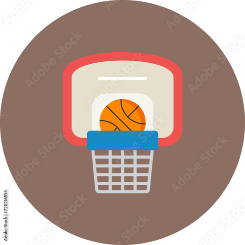 Basketball Hoop icon vector image. Can be used for Sports.