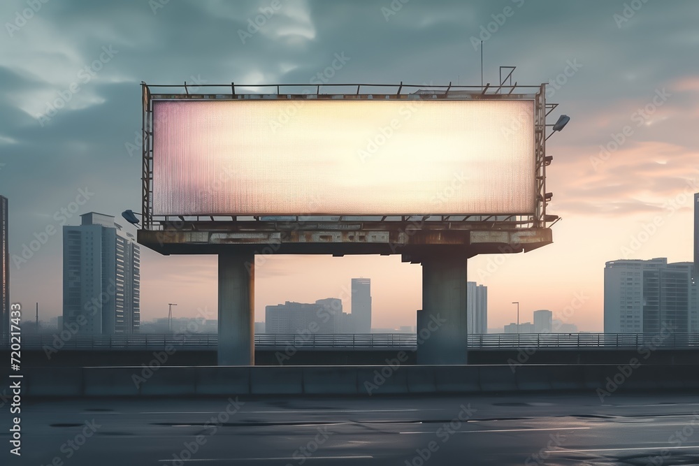 High-tech Blank display with empty LED screen, copy-space for text, Neon futuristic scene High-tech Blank display with empty LED screen, copy-space for text, Neon futuristic scene