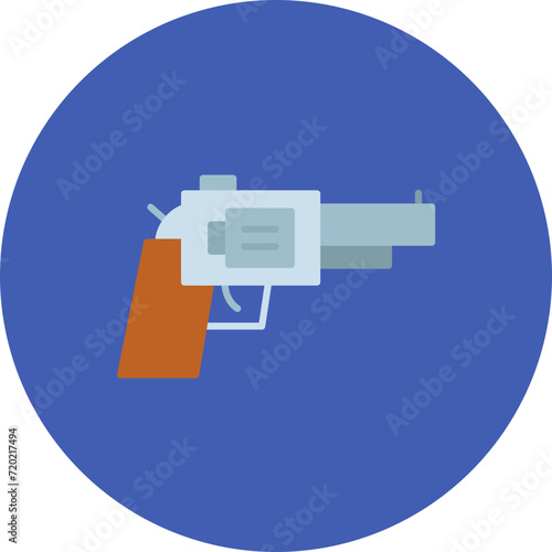 Revolver icon vector image. Can be used for Wild West.