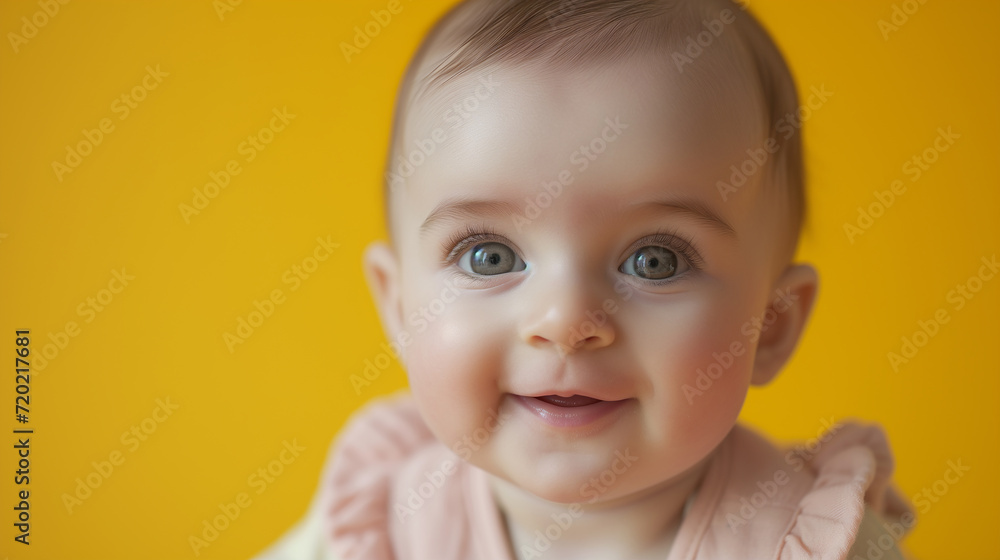 Close Up of Cute Smiling Baby