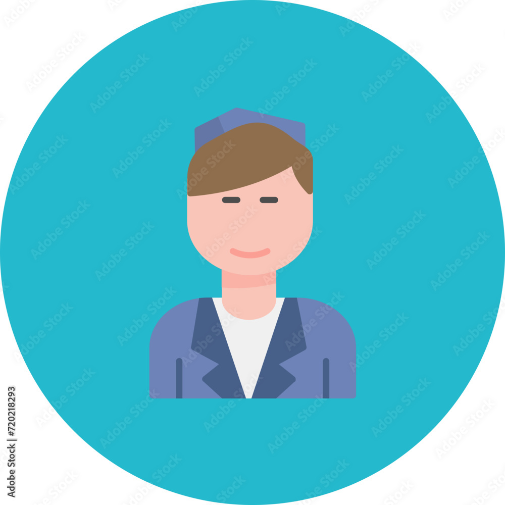 Air Hostess icon vector image. Can be used for Aviation.