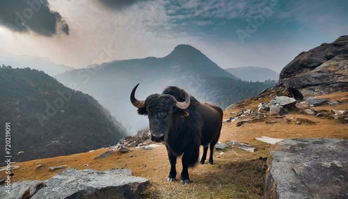 yak in the mountains photo