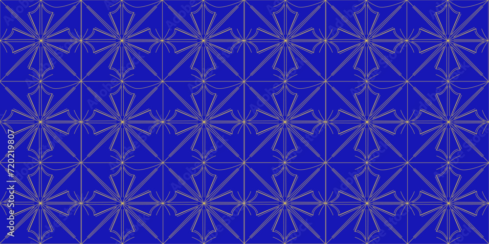 patrón sin fisuras de fondo abstracto estrella de Navidad con elegantes líneas de vectores de oro. Fondo geométrico azul con líneas doradas. patrón sin fisuras de fondo abstracto estrella de Navidad con elegantes líneas de vectores de oro. Fondo geométrico azul con líneas doradas.