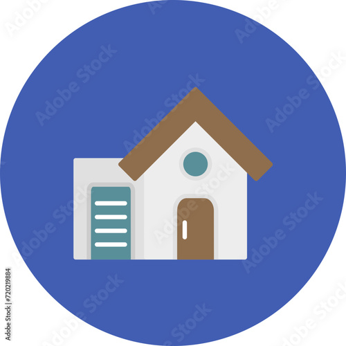 Wallpaper Mural Detached House icon vector image. Can be used for Type of Houses. Torontodigital.ca