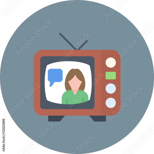 Talk Show icon vector image. Can be used for News and Media.