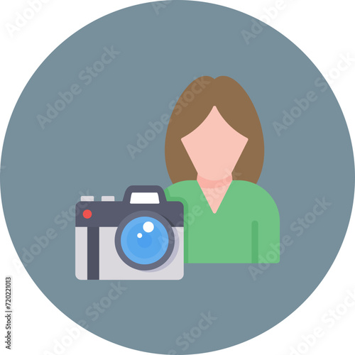 Cameraman icon vector image. Can be used for News and Media.
