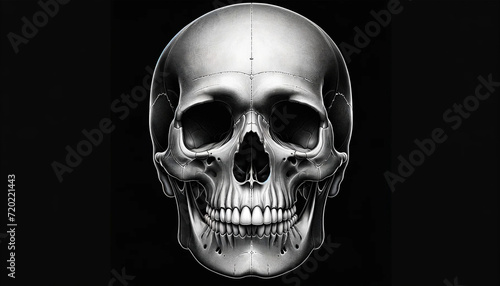 detailed human skull