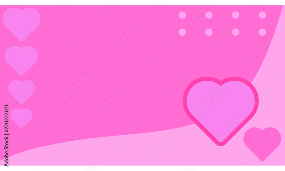 pink background with heart icon. Valentine's Day and Wedding Greeting Cards.