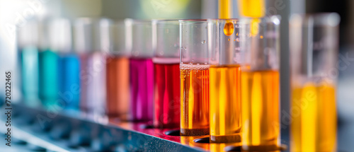 Vibrant Array of Test Tubes in a Science Laboratory: A Spectrum of Research Possibilities