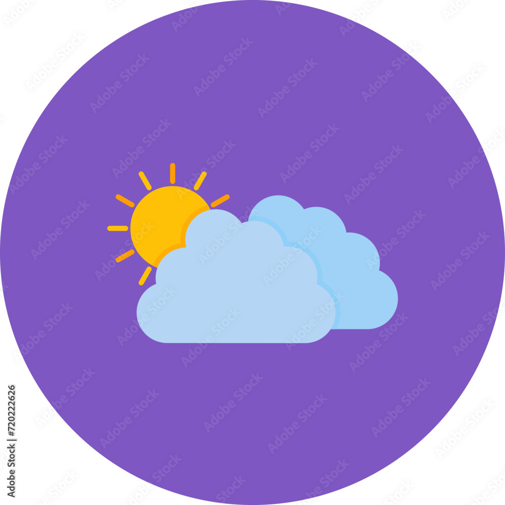 Cloudy Weather icon vector image. Can be used for Ecology. Cloudy Weather icon vector image. Can be used for Ecology.