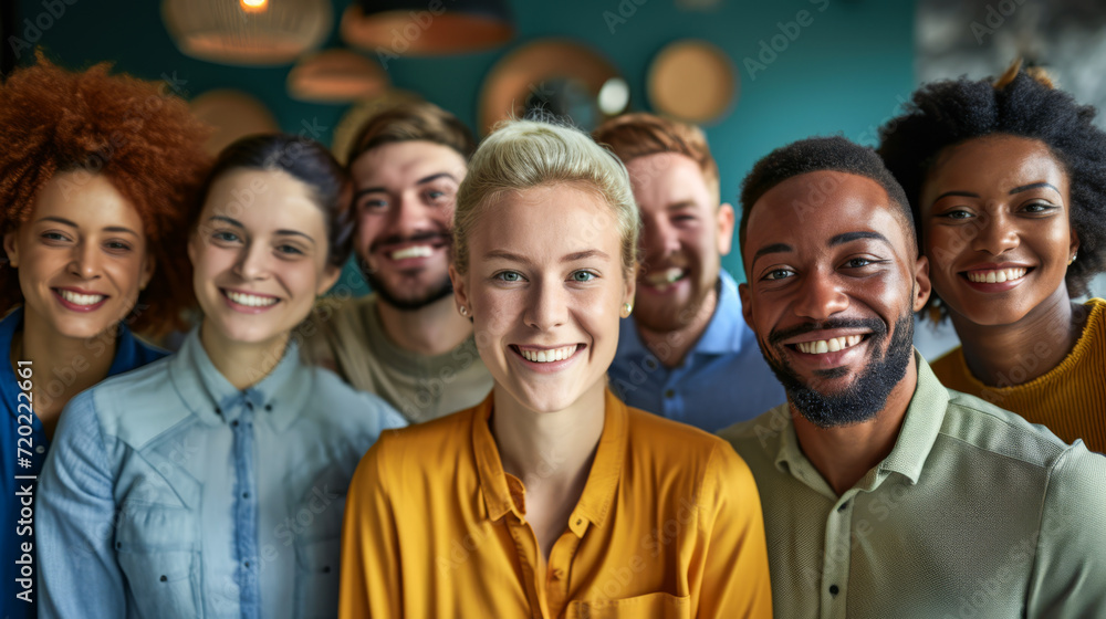 portrait of a group of multicultural men and women smiling together portrait of a group of multicultural men and women smiling together