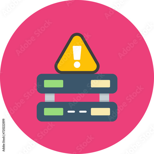 Server Down icon vector image. Can be used for Cyber Security.