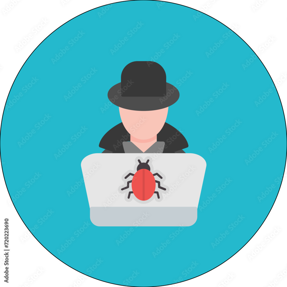 Hacker icon vector image. Can be used for Cyber Security.