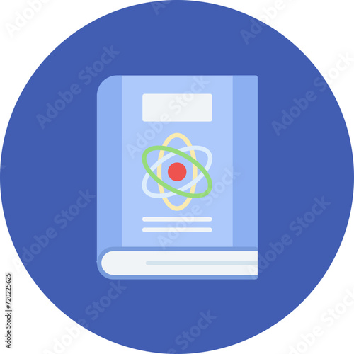 Physics Book icon vector image. Can be used for Library.