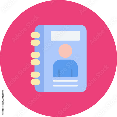 Diary icon vector image. Can be used for Library.