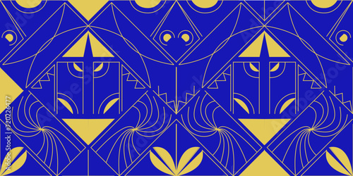 Patrón de mosaico tribal y étnico sin fisuras para textil o impresión. Fondo geométrico abstracto de diseño para papel pintado.
