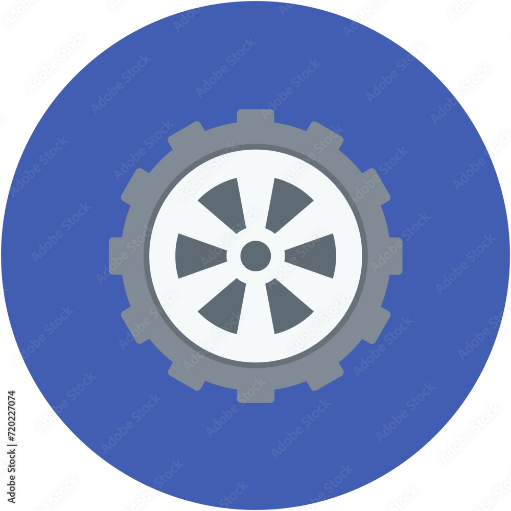 Wheel icon vector image. Can be used for Car Repair.