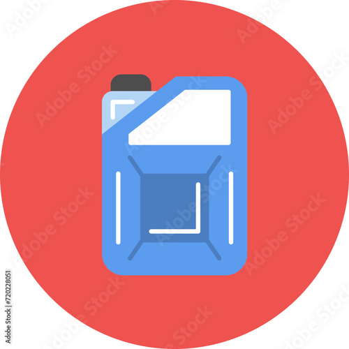 Jerrycan icon vector image. Can be used for Engineering.