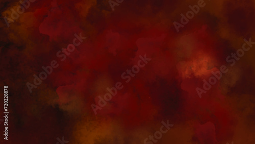 orange smoke on red and black background. Fantasy Red Grunge Paper Texture Artistic Background. Grunge Red Yellow Background. photo
