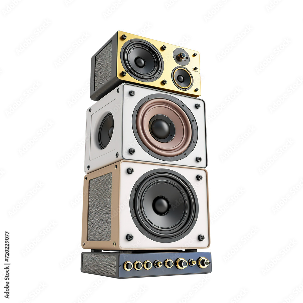 stack audio music speaker isolated stack audio music speaker isolated