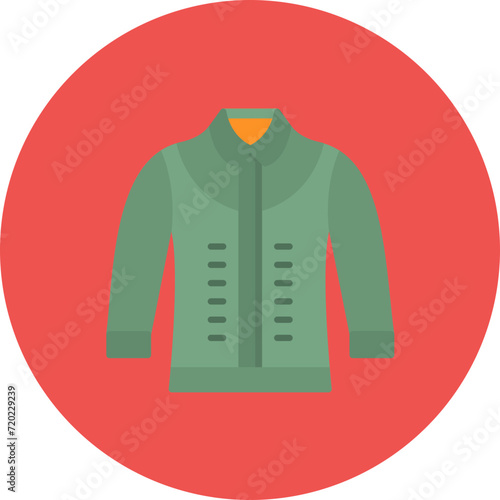 Jacket icon vector image. Can be used for Clothes.