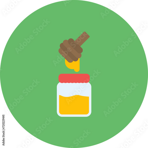 Honey Jar icon vector image. Can be used for Bakery.