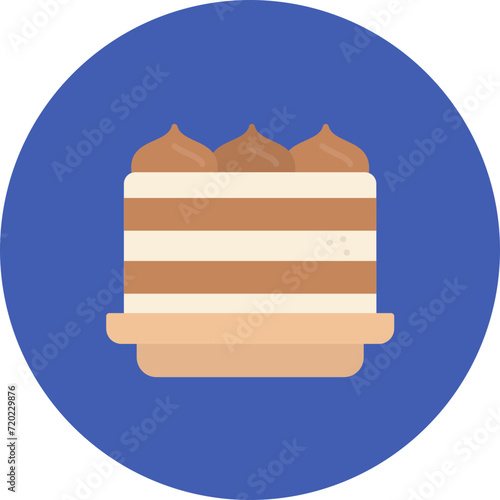 Tiramisu icon vector image. Can be used for Bakery.