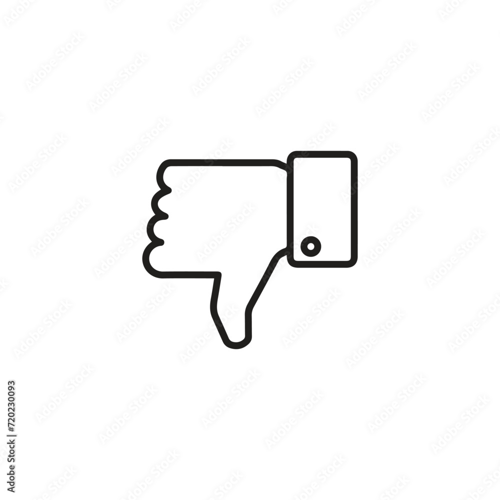Dislike icon vector. Linear style sign for mobile concept and web design. Dislike symbol illustration. Pixel vector graphics - Vector. Dislike icon vector. Linear style sign for mobile concept and web design. Dislike symbol illustration. Pixel vector graphics - Vector.