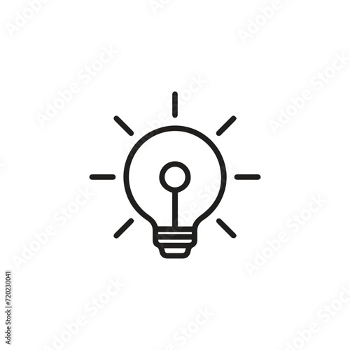 Idea icon vector. Linear style sign for mobile concept and web design. Idea symbol illustration. Pixel vector graphics - Vector. 