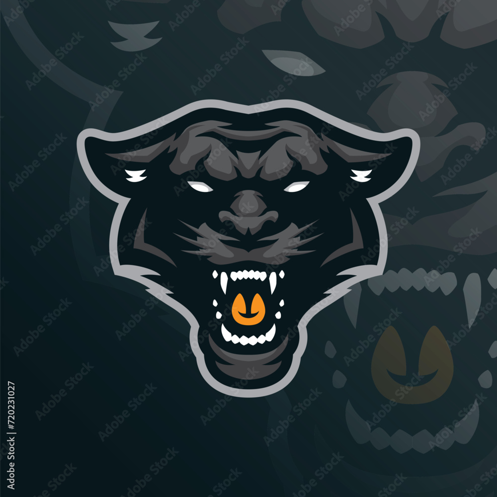 Panther mascot logo design vector with modern illustration concept ...